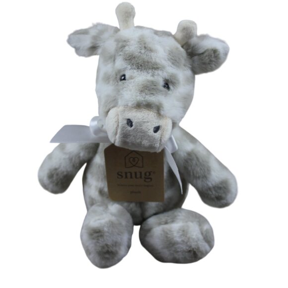 Snug Giraffe Plush Stuffed Animal Toy 12" Soft Lovey Baby Infant White Bow NWT - Picture 1 of 4